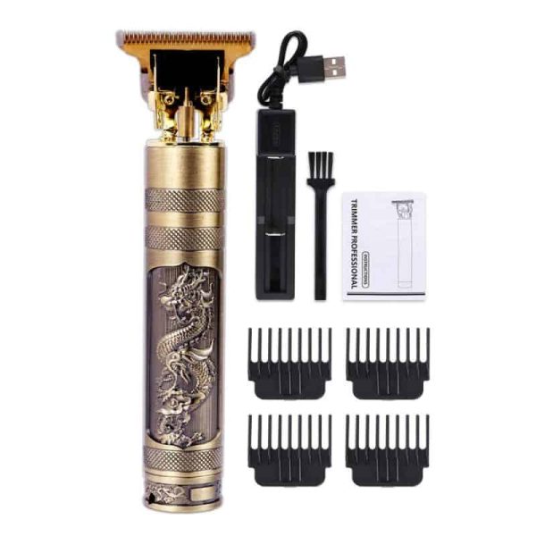 Vintage T9 Hair Trimmer – Professional USB Rechargeable Clipper for Men